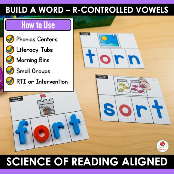 R-Controlled Vowels Word Building Task Cards - Image 3