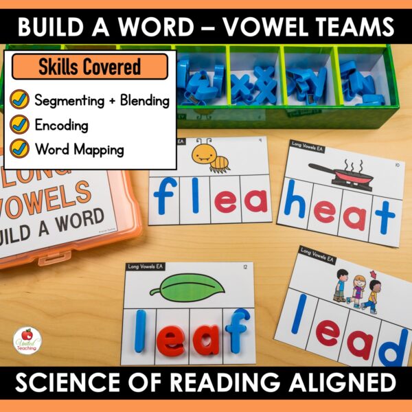 Vowel Teams Word Building Task Cards - Image 4