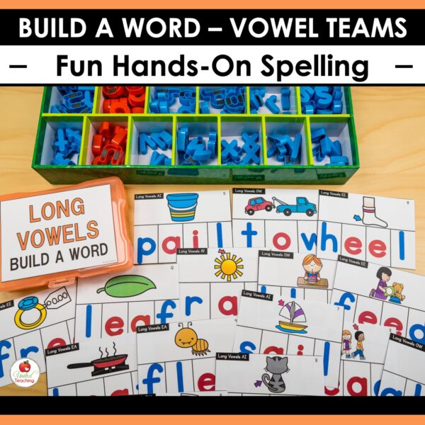 Vowel Teams Word Building Task Cards - Image 5