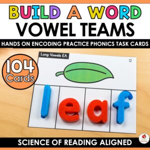 Vowel Teams Word Building Task Cards