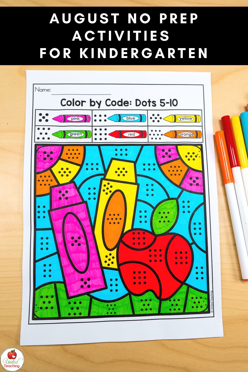 August Activities and Worksheets for Kindergarten Pin for Later Image