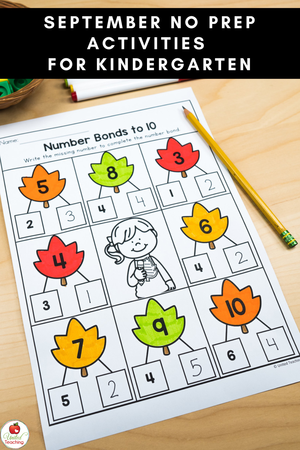 September Worksheets for Kindergarten pin for late image
