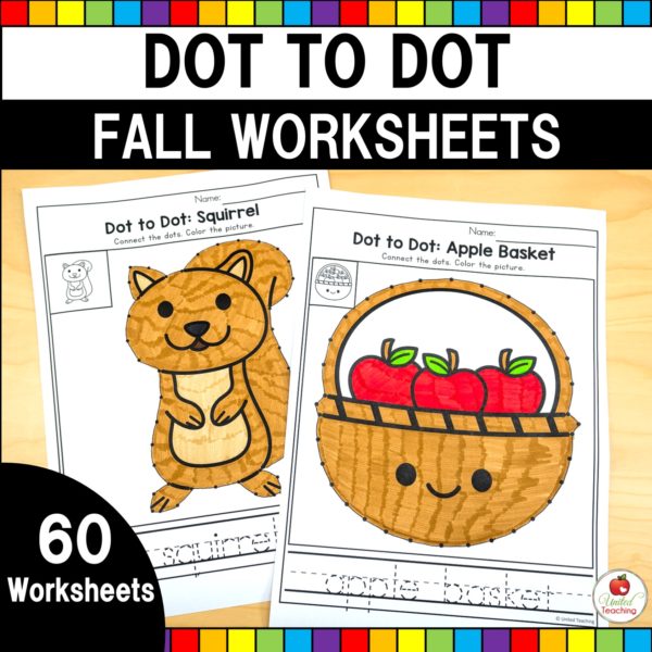 Fall Connect the Dots Worksheets Cover