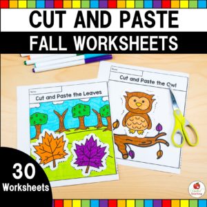 Fall Cut and Paste Worksheets Cover