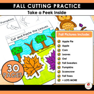 Fall Cut and Paste Worksheets - United Teaching