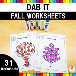 Fall Dab It Worksheets Cover