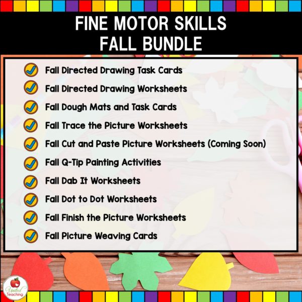 Fall Fine Motor Skills Bundle What's Included