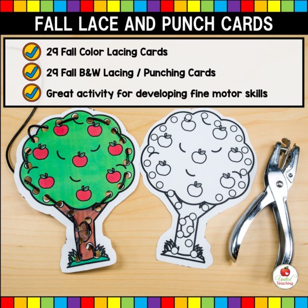 Fall Lace and Punch Cards What's Included