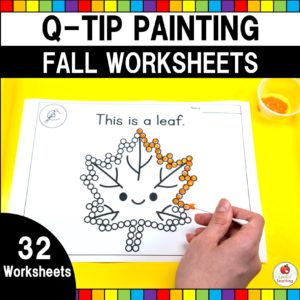 Fall Q-Tip Painting Worksheets