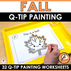 Fall Q Tip Painting Worksheets