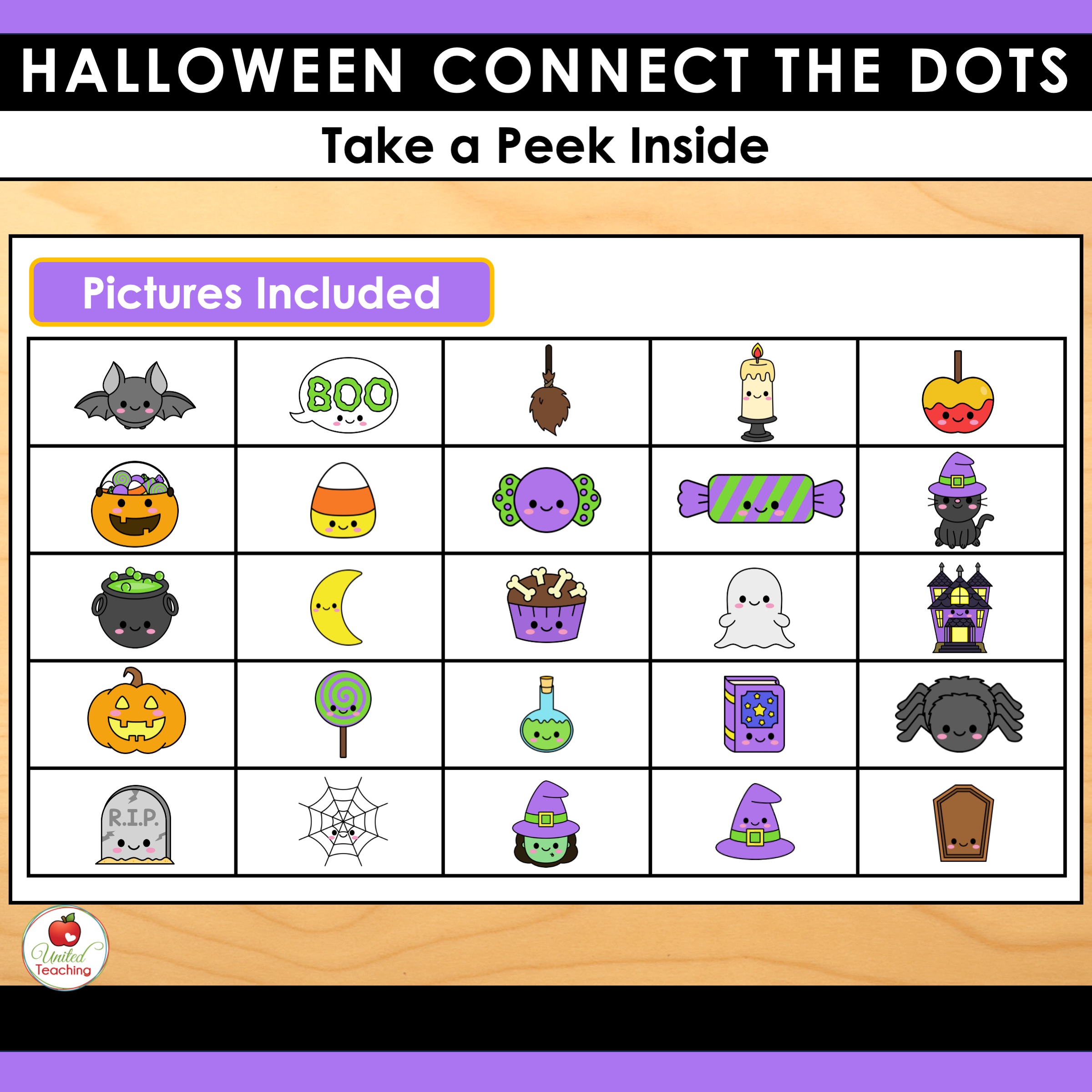 Halloween Connect the Dots Worksheets - Image 5