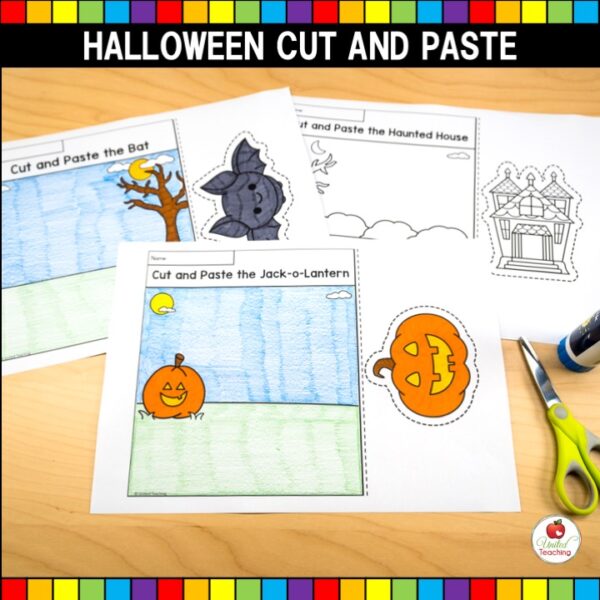 Halloween Cut and Paste Worksheet examples