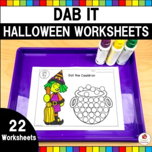 Halloween Dab It Picture Worksheets Cover