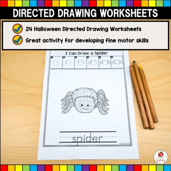 Halloween Directed Drawing Worksheets What's Included