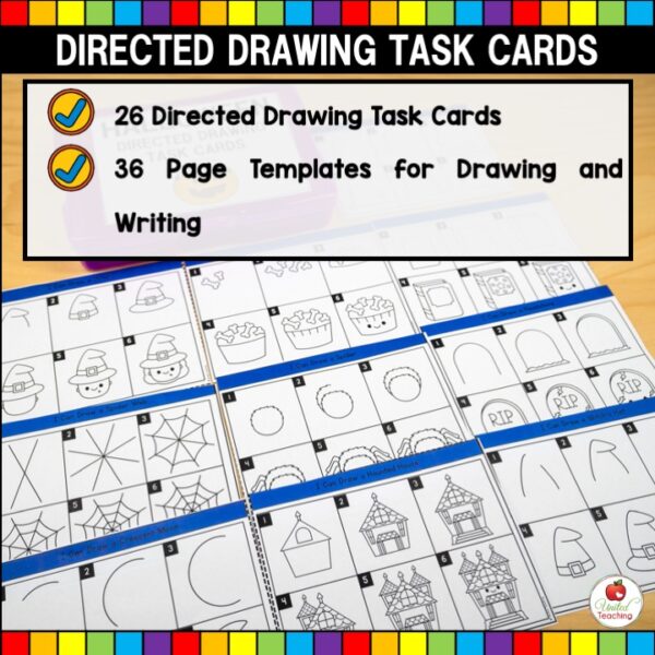 Halloween Directed Drawing Task Cards What's Included