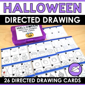 Halloween Directed Drawing Task Cards