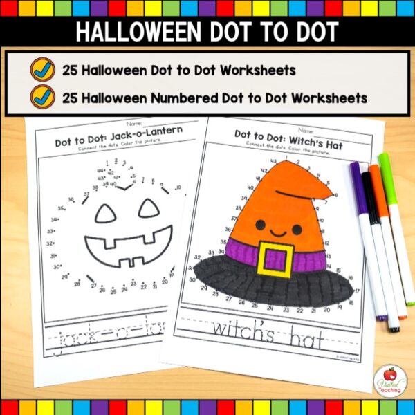 Halloween Connect the Dots What's Included