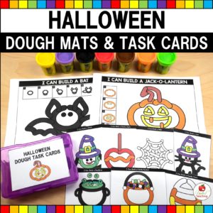 Halloween Dough Mats and Task Cards Cover