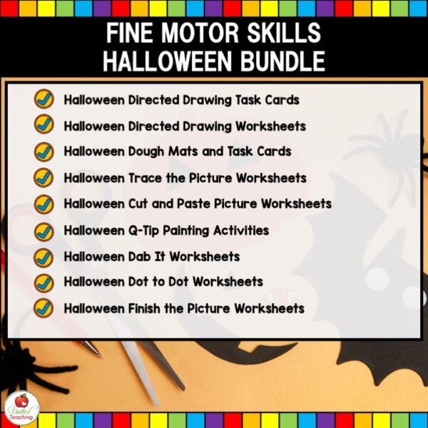 Halloween Fine Motor Skills Bundle What's Included