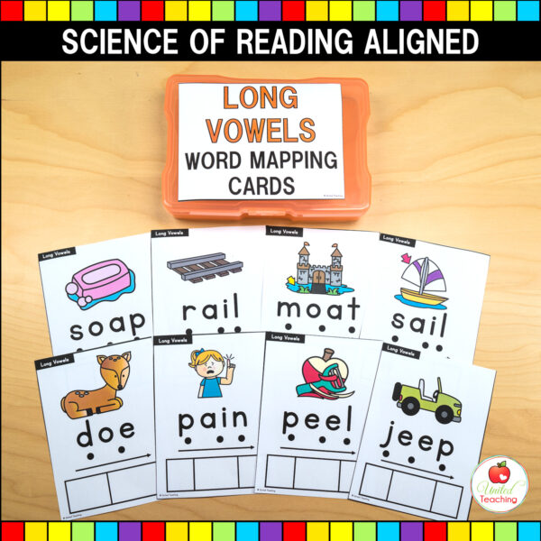 Long Vowels Word Mapping Task Cards and Worksheets 03