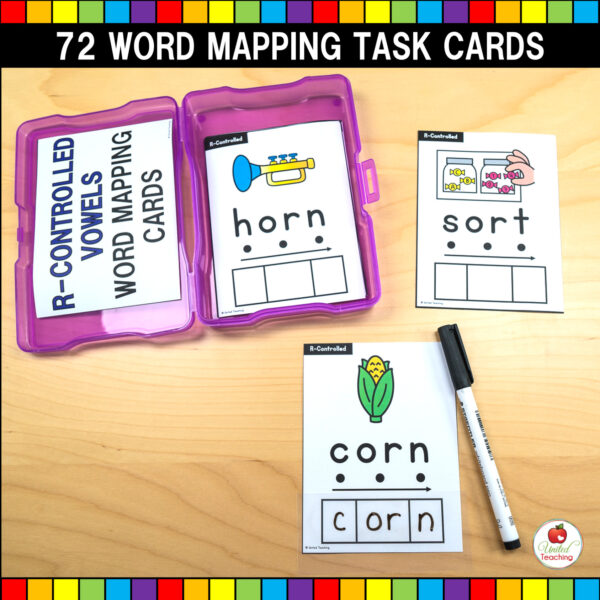 R-Controlled Vowels Word Mapping Task Cards and Worksheets 01
