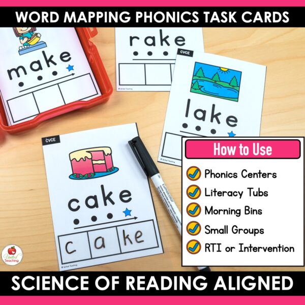 Word Mapping Phonics Task Cards Bundle - Image 3