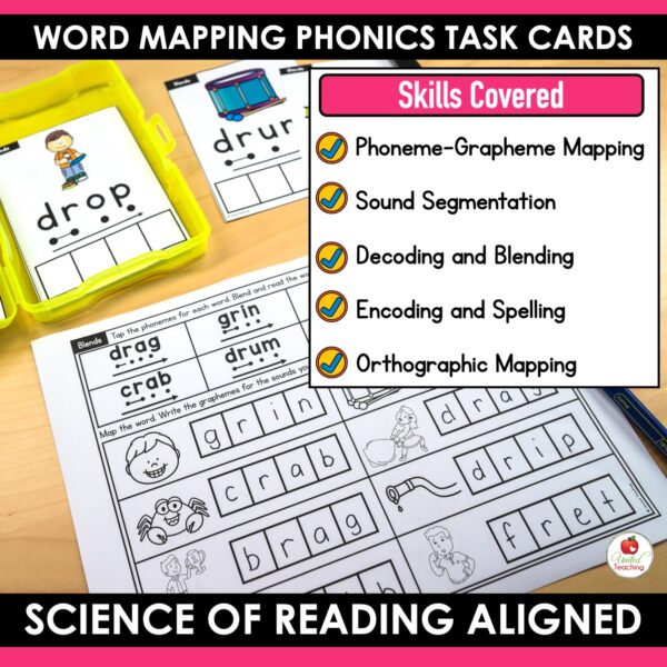 Word Mapping Phonics Task Cards Bundle - Image 4