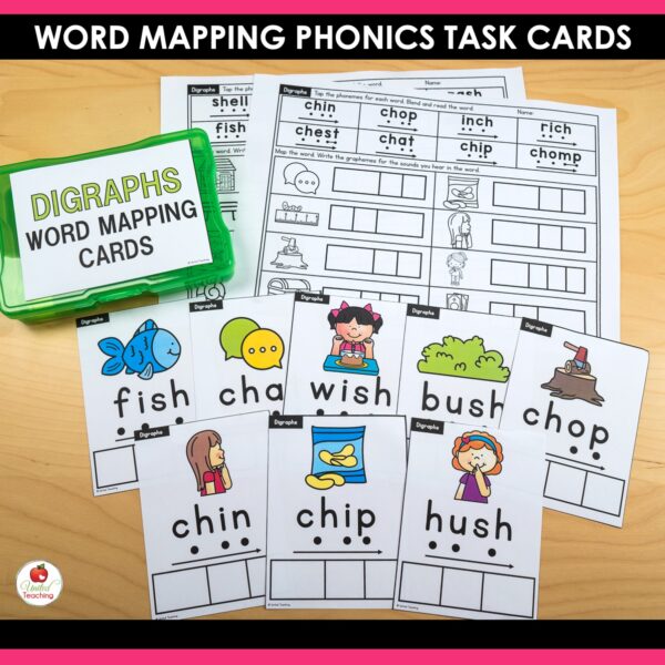 Word Mapping Phonics Task Cards Bundle - Image 5