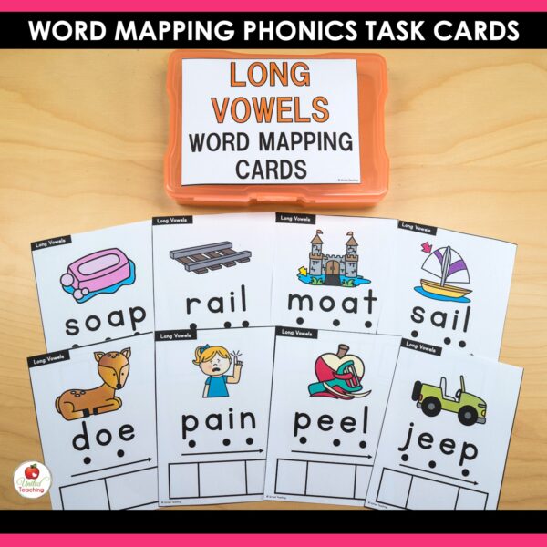 Word Mapping Phonics Task Cards Bundle - Image 6