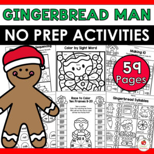 Gingerbread Man Worksheets and Activities Packet