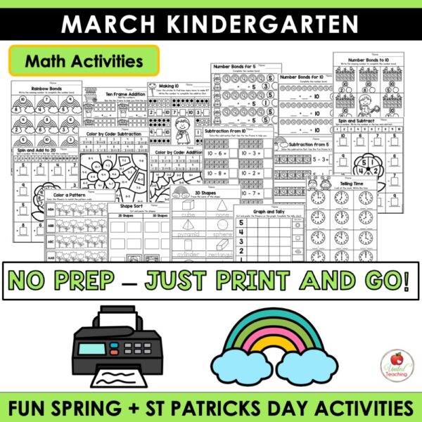 Kindergarten Math and Literacy Activities Bundle - Image 24
