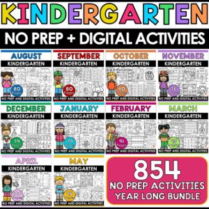 Kindergarten Math and Literacy Activities Bundle