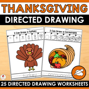 Thanksgiving Directed Drawing Worksheets