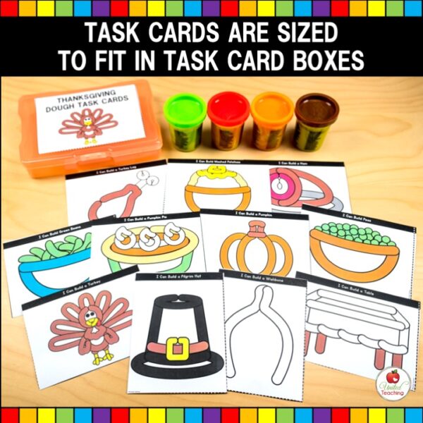 Thanksgiving Dough Mats and Task Cards