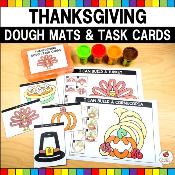 Thanksgiving Dough Mats and Task Cards Product Cover