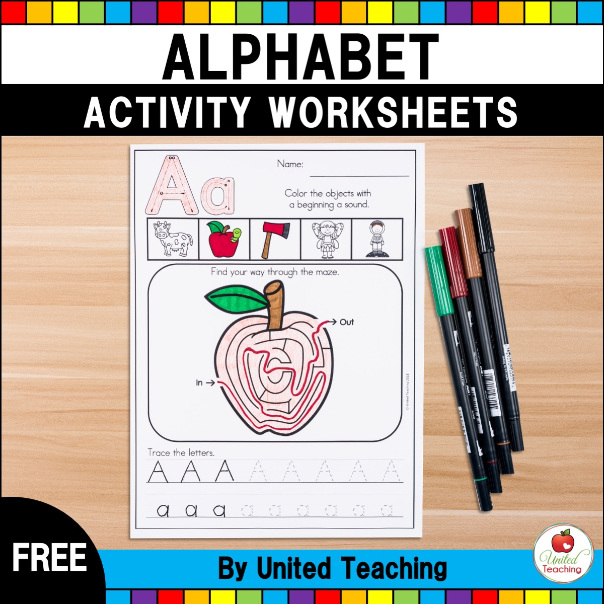 Alphabet Activity Worksheets Cover Page