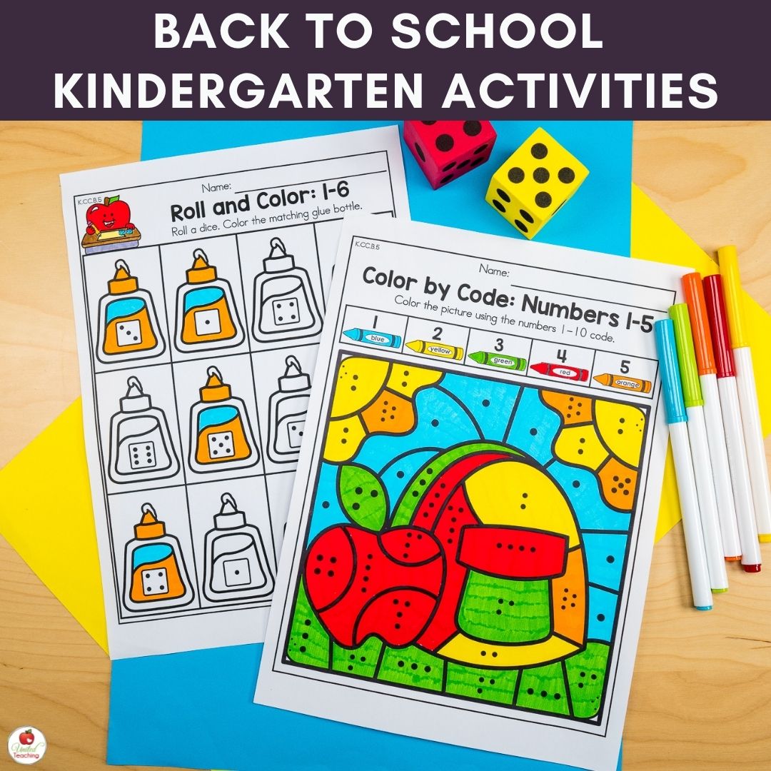 Back to School Math and Literacy Activities for Kindergarten