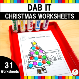 Christmas Dab It Worksheets Cover