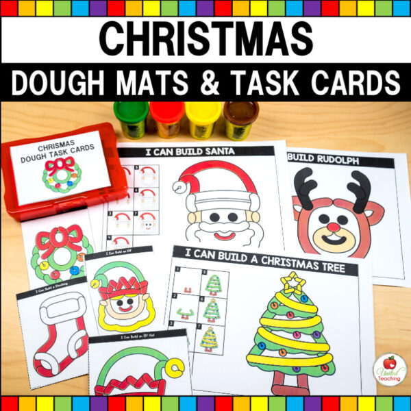 Christmas Dough Mats and Task Cards Cover