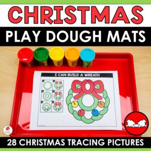 Christmas Play Dough Mats and Task Cards