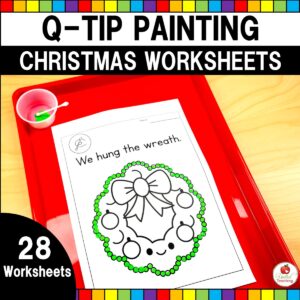 Christmas Q-Tip Painting Worksheets Cover