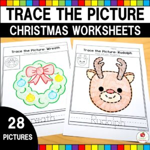 Christmas Trace the Picture Worksheets Cover