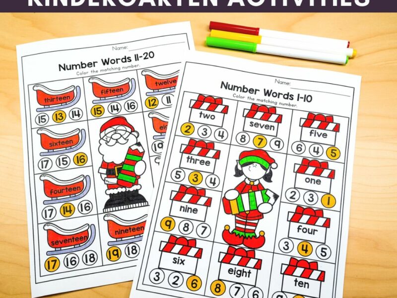 December Worksheets for Kindergarten Featured Image