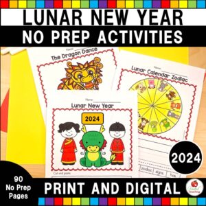 Chinese New Year 2024 Worksheets and Activities Cover