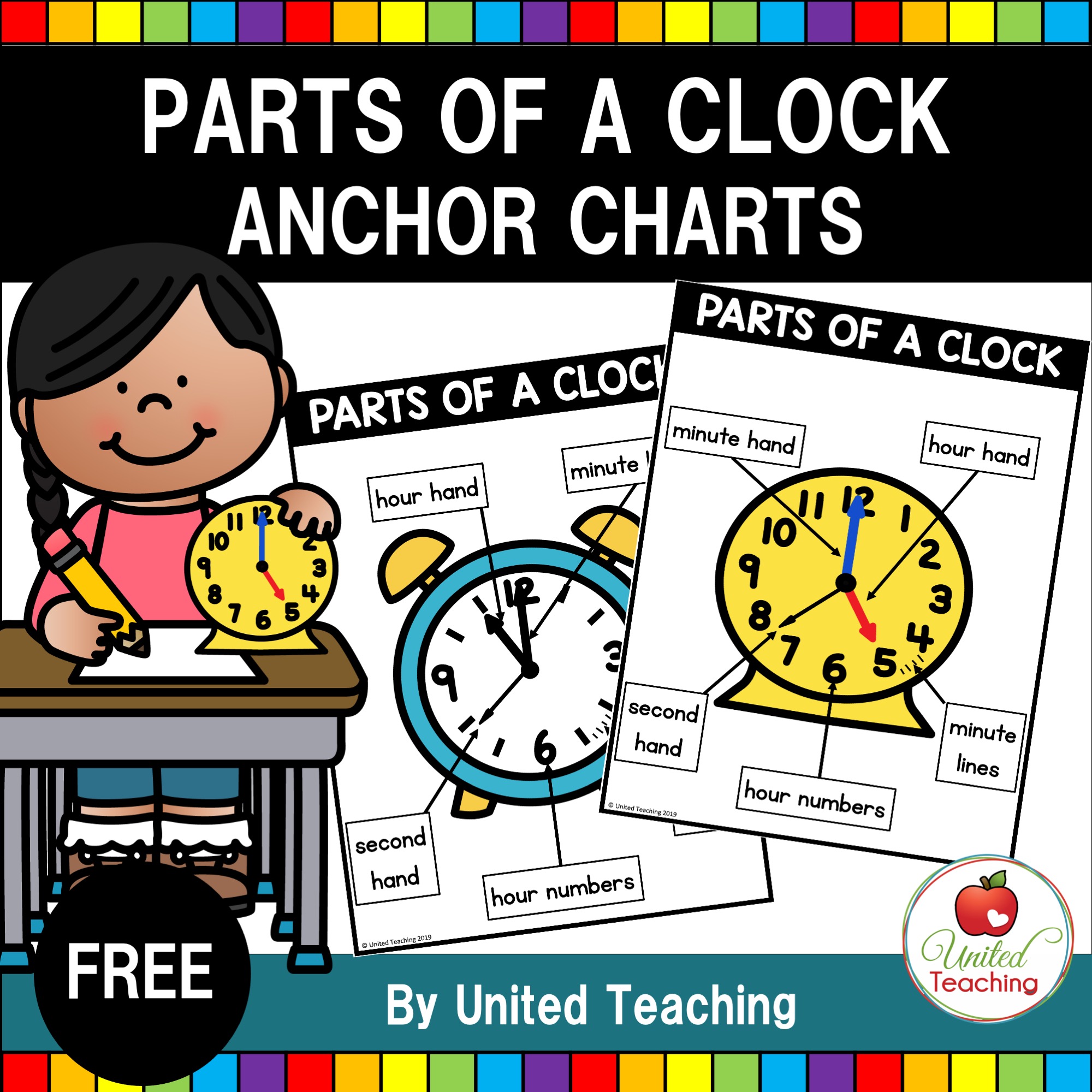 Parts of a Clock Anchor Charts Cover
