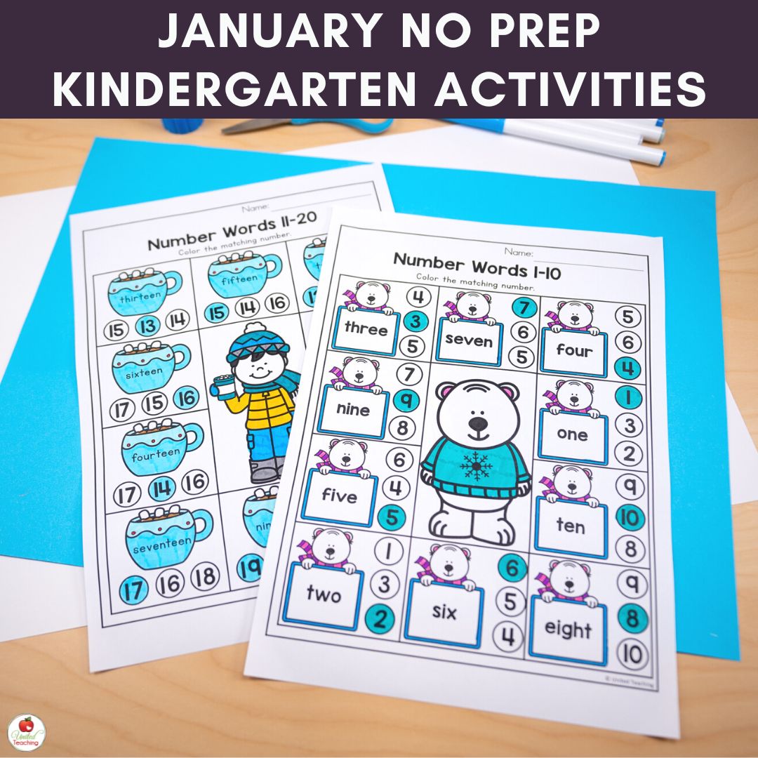 January Worksheets for Kindergarten main image