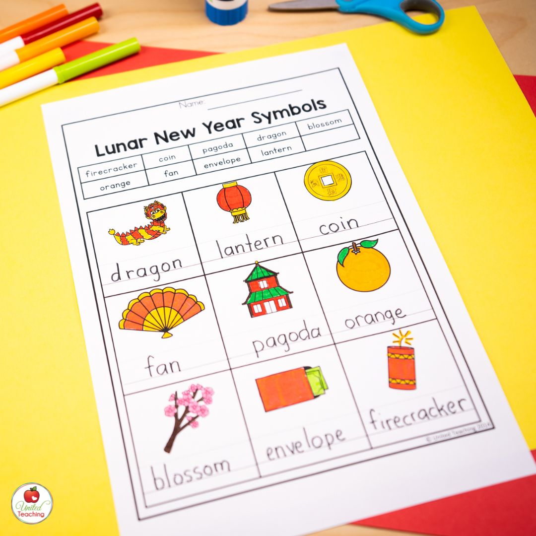 Lunar New Year Symbols worksheet