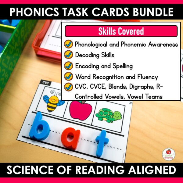 Phonics Task Cards Mega Bundle - Image 6