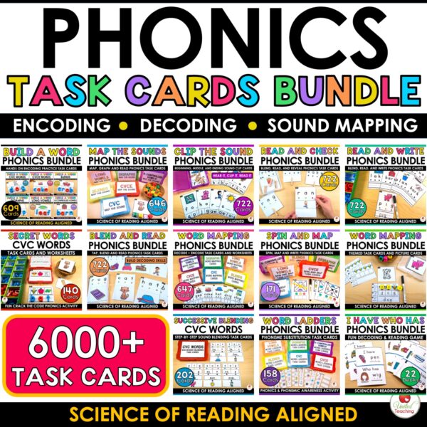 Phonics Task Cards Mega Bundle