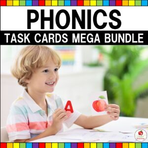 Phonics Task Cards Mega Bundle Cover